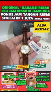 ALBA ORIGINAL - ALBA ARX142 X1 ALBA ARX142X1 Women CT - Coklat - Kulit - Diameter 2.7CM- Water Resist 50 Meter - Jamdunia / Jam dunia JD18 Jam Tangan Wanita Jam Tangan Cewek Jam Tangan Anti Air + ALBA ARX1 42 AR X1 42 X1 ARX S003