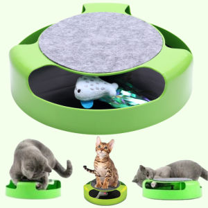 Cat Turntable Color Boxed Cat Toys Adult Cats Kitten Mousetrap Game Plate Paw Grinding Cat Turntable
