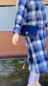 Busana muslim Long tunik kemeja wanita panjang motif kotak kotak terbaru // baju tunik wanita terbaru 2024