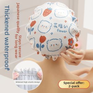 iGOOD-LIVING | Waterproof Bathing Cap for Adults and Children Dual Layer Shower Hair Treatment