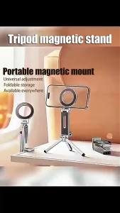 Portable Car Magnetic Phone Holder Travel Essentials Flexible Rotation Airplane CellPhone Mount Bracket Portable Seat Stand