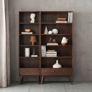 YUANSHI YUANSU | Nordic Style Solid Oak Bookcase Bookshelf