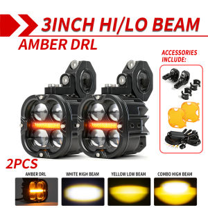 CO LIGHT off-road use High Low Beam Yellow Spotlight 3 Inch Led Motorcycle Projector Light Kit Auxiliary Lights For R1300 Gs rs