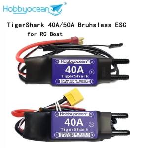 Hobbyocean Waterproof Brushless ESC 40A 50A 70A Electronic Speed Controller 5V/3A 2-6S for RC Boat 400-1000mm RC Fishing Bait