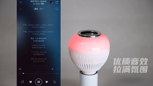 Lampu LED Bohlam Speaker Musik Bluetooth RGB 12W/Lampu Musik Bluetooth
