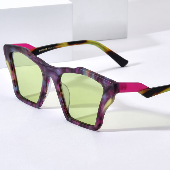 HEPIDEM Acetate Polarized Sunglasses Men 2024 New Retro Colorful Trendy ...