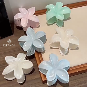 Kẹp tóc nữ càng cua Eleanor Accessories kẹp hoa sứ nhiều màu basic phụ kiện tóc 8335