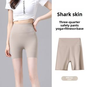 MiiOW | White 5/8 Safety Pant Ice Silk Womens Cycling Shorts Yoga Pants