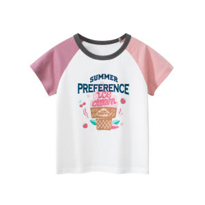 27home Childrens Cotton T-shirt Baby Clothes Summer New Arrival Short Sleeve Print Cartoon Breathable Comfortable Kids Tops