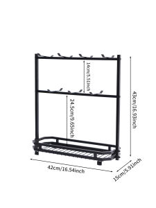 Black Iron Cup Storage Rack Desktop Mug Coffee Cup Display Stand Table Water Cup Multi-Layer Cup Holder
