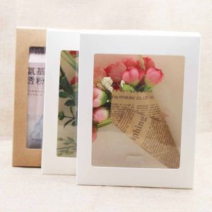 10 pieces DIY gift packaging with windows black white/kraft paper jewelry packaging box cake packaging wedding family gatheri