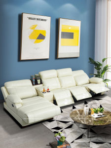 First-Class Space Multi-Functional Cabin Sofa Electric Leather Sofa Combination Living Room Corner Imperial Concubine Large and Small Apartment Type Sofa
