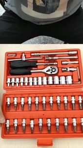 Auto repair tool small 46-piece set ratchet wrench socket car repair set household tool box combination repair