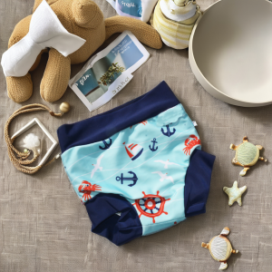 Eezkoala Leakproof Swimming Diaper Newborn Baby High Waist Swim Nappies Washable Sunproof Baby Swimwear Cloth Diapers