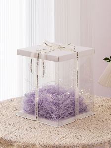 Transparent Gift Box Empty Box Fancy Boys and Girls Shoes Box Birthday Gift Box Large Doll Gift Box