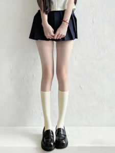 Grey over Knee High Silicone Anti Slip Velvet Stockings Thin Jk Style Long Leggings Womens Socks High Tube Velvet Fabric