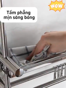 Kệ Nhà Tắm Inox 304 Cao Cấp 1/2/3 Tầng(Khoan Tường) – Kệ Đựng Đồ Đa Năng Kèm Thanh Treo Khăn Chống Gỉ