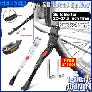 🇸🇬 Fast Delivery Suitable for 20~27.5 inch tires Mountain Road Bike Side Kickstand Bicycle Adjustable Bicycle Stand Rack Kick Side Bicycle Alloy Accessory Suitable for childrens bicycles gifts Christmas present