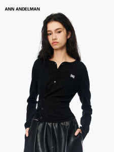 ANN ANDELMAN | Fitted Long Sleeve Asymmetrical Hem Sweater