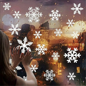 Snowflake Electrostatic Wall Stickers Kids Room Window Decal Christmas Decoration Car Window Decals New Year Wallpaperr