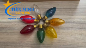 Combo giá rẻ 10 bóng đèn sợi đốt đui E12 bóng đèn trái ớt bóng đèn quả nhót bóng đèn cà na