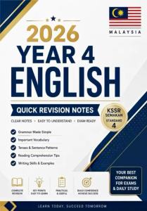 📚 2026 Malaysia Year 4 English｜Quick Revision Notes 🇲🇾