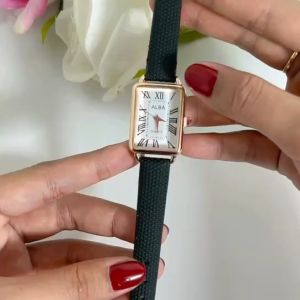 Jam Tangan Wanita Alba Fashion Terbaru Tali Kulit PU & Quartz Display