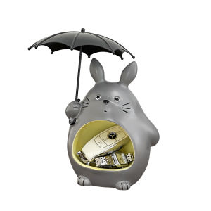 Miniso Creative Cartoon Cute Totoro Ornament Home Storage Living Room Bedroom Desktop Key Storage Decoration