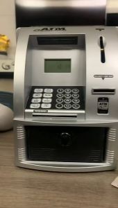Electronic Piggy Bank ATM Password Money Box Cash Coins Saving Box ATM Bank Safe Box Automatic Deposit Banknote Christmas Gift