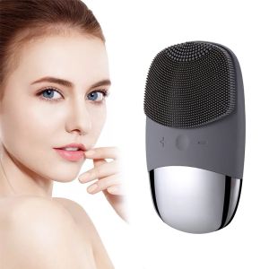 New Electric Cleansing Brush Silicone Soundwave Deep Facial Cleanser Pore Clearing Cleansing Brush
