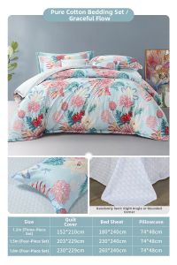 FUANNA (富安娜) | Chinese Style Pure Cotton Bed Sheet Set