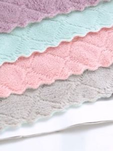 HIONE 12PCS SET. Absorbent Microfiber Kitchen Hangable Dish Cloth Cleaning Kitchen Towel Tools