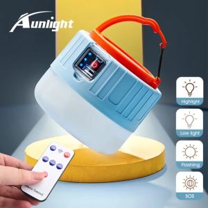Aunlight 280W Solar Camping Light LED Lamp Rechargeable Light Portable LED Night Market Light Emergency Light Lampu Pasar Malam 露营灯
