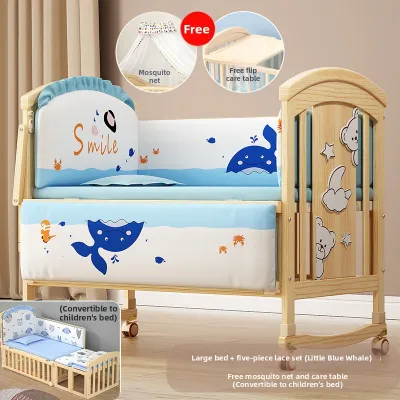 AILIQI | Multifunctional Paint-free Mobile Baby Crib