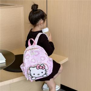 Cartoon Backpack for Kindergarten Boys And Girls Traveling Dual-Shoulder Bag Nursery Kids Outdoors Nylon Material Foldable
