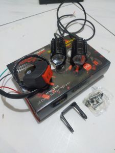 Lampu Tembak Sorot Laser Gun LED D2 Warna Putih - Kuning plus Saklar Harga 2 pcs.