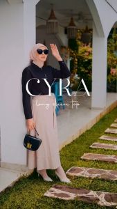 NAMARI - Cyra Top - Atasan Kemeja Lengan Panjang Hijab Busui Baju Blouse Blus Wanita Lebaran Ramadhan Raya jisoo Kekinian Terbaru Korean Bigsize Jumbo