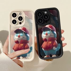 Compatible with iphone 14 Pro Max Phone Case Doraemon with glasses 12 13 14 15 11 Pro Max Casing silicone xr xs Max 7 8 Plus