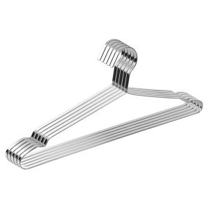 Thickened Stainless Steel Clothes Hanger Flat Bar Home Use Clothes Drying Rack Solid Heavy Duty Clothes Hanger for Clothes Storage