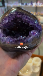 🍑乌拉圭全抛✔️ 送礼美美浓浓心意🩷 Uruguay fully polished amethyst Shou Tao · Longevity Peach 🍑 📱017-7840789 #ecopalladium #since2017 #sslivemall #crystal