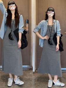 LIRENQING | Vintage Style Blue Shirt Jacket for Women