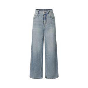 JZ ANNAKRO | Vintage Washed Full Star Diamond Inlay Straight Jeans