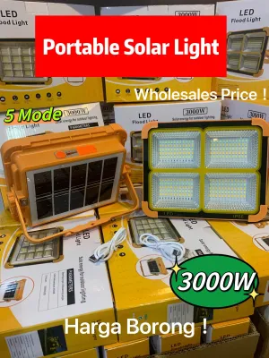 ❤️20000W Solar work light Waterproof Solar wall light + USB cable 5mode Camping Solar outdoor lighting 336LED Lampu solar