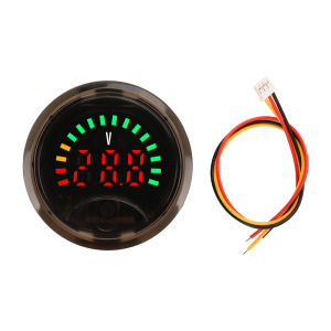 Aideepen | DC7-100V 3-Wire Circular Digital Voltmeter Electricity Indicator with Power-down Memory