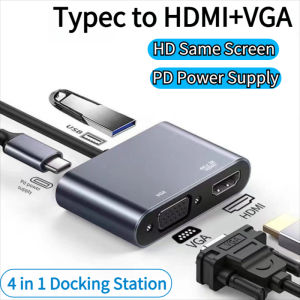 USB C To HDMI-Compatible VGA Type-C Digital AV Multiport Adapter Thunderbolt 3 Converter To 4K 1080P Fast Charging for MacBook