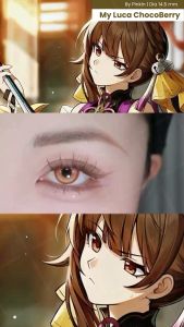 PINKINSOFTLENS My Kitty Luca By Pinkin Chocoberry Pink Softlens Normal -0.00 Minus -10.00 1 Pasang Lensa Kontak Warna Diameter 14.5mm Lensa Kontak softlen Soft Lens Murah