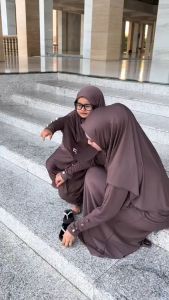 Abaya Inara Gamis Anak Perempuan Abaya Set Hijab Jersey Premium