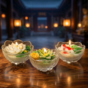 Hộp 12 Nến Cốc Ngư Liên Khai Vận Màu Ngẫu Nhiên Vivian Vus Candles - Nến Thờ Cúng Nến Tâm Linh