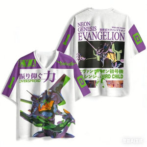 Bandai | 2026 Summer Fashion New Century Gospel Warrior First Generation Machine T-shirt Hip Hop Street Parent Child V-neck T-shirt