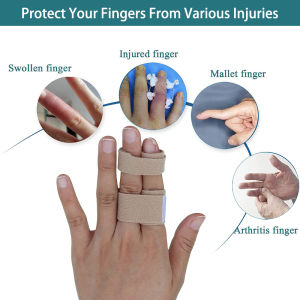 Pexmen 1/2/5/10Pcs Buddy Tape Finger Straps With Padded No-Slip Hook and Loop Finger Splint Solution To Support Injured Fingers